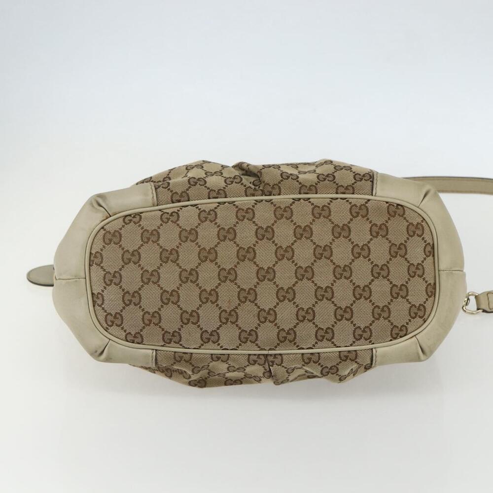 GUCCI GG Canvas Hand Bag 2way Beige Gold 247902 Auth 151442 - Picture 5 of 16